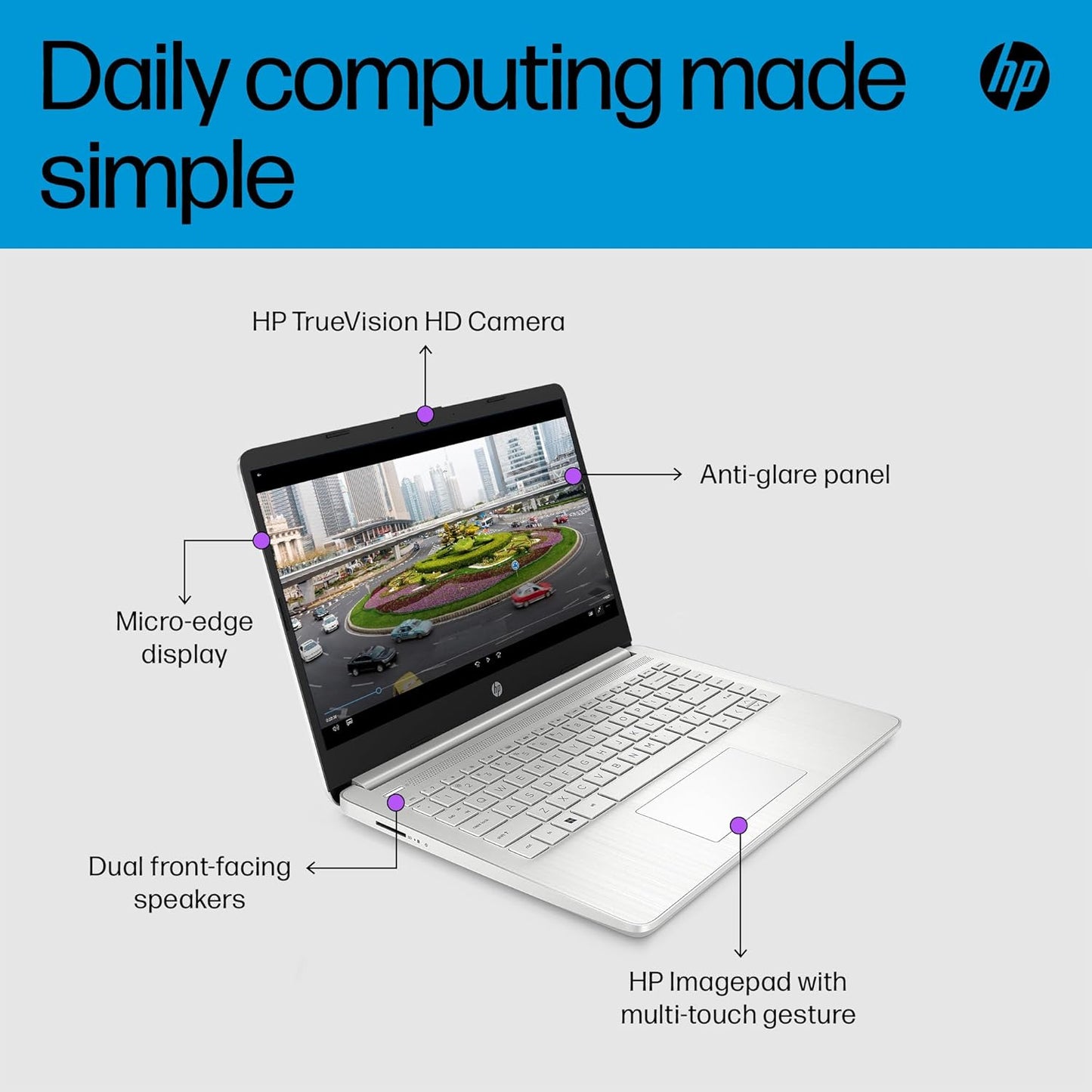 HP 14 - 14" Intel Core i3, 8GB RAM, 256GB SSD