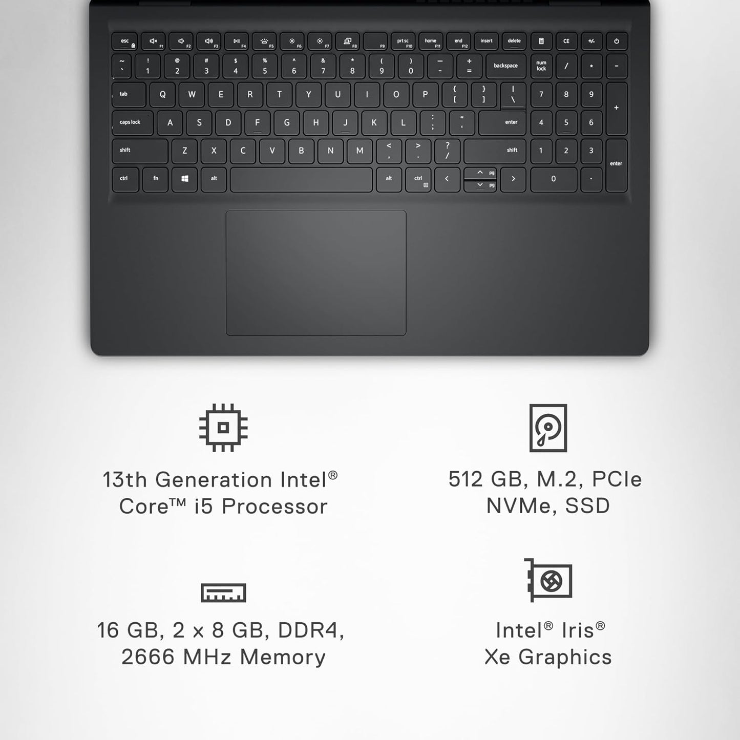 Dell Inspiron 15 3530 - 15.6" Intel Core i5, 16GB RAM, 512GB SSD, Windows 11 Home